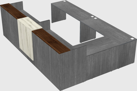 Shared one sided u-shaped reception desk