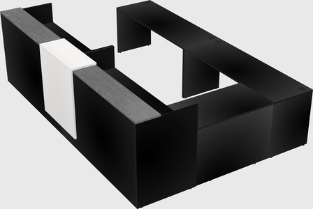 Shared one sided u-shaped reception desk