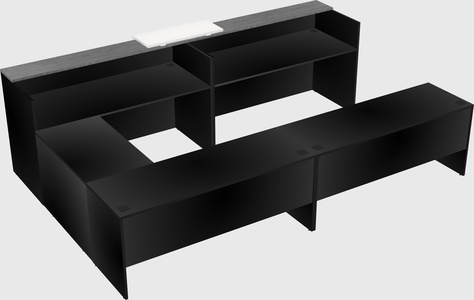 Shared one sided u-shaped reception desk