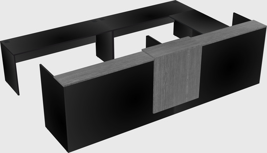 Shared one sided u-shaped reception desk