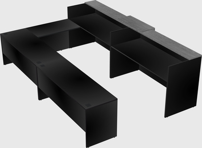 Shared one sided u-shaped reception desk