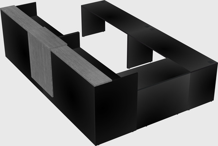 Shared one sided u-shaped reception desk