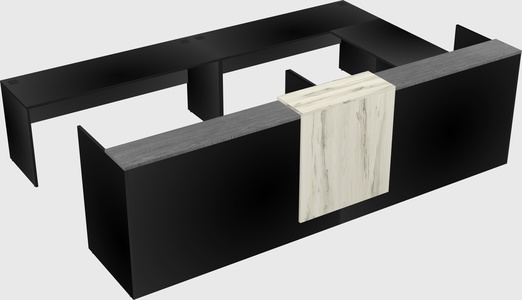 Shared one sided u-shaped reception desk