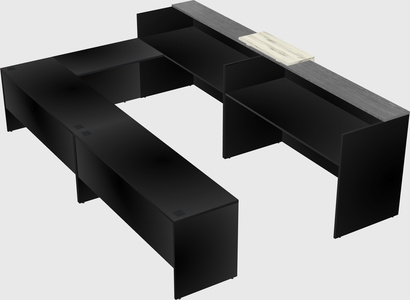 Shared one sided u-shaped reception desk
