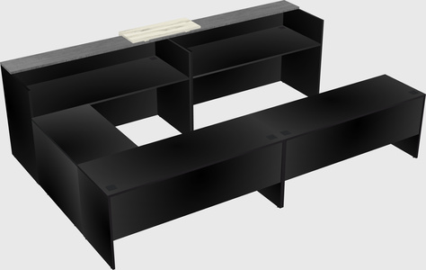 Shared one sided u-shaped reception desk