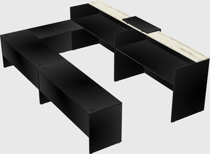 Shared one sided u-shaped reception desk