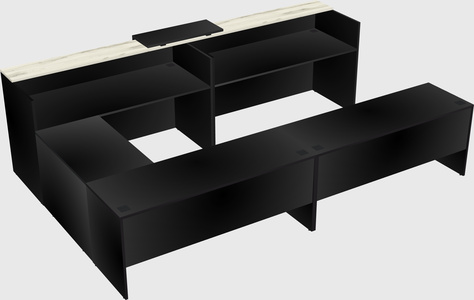 Shared one sided u-shaped reception desk