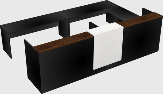 Shared one sided u-shaped reception desk