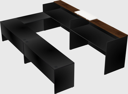 Shared one sided u-shaped reception desk