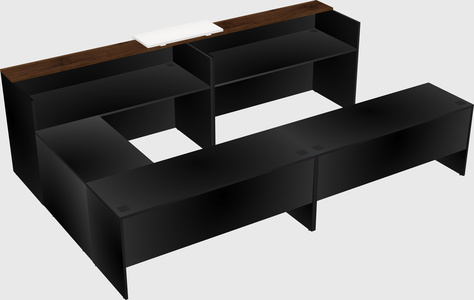 Shared one sided u-shaped reception desk