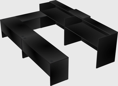 Shared one sided u-shaped reception desk