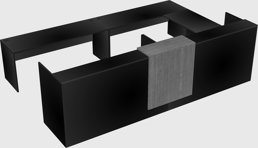 Shared one sided u-shaped reception desk