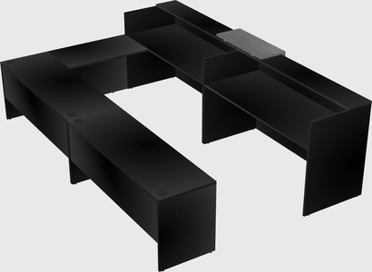 Shared one sided u-shaped reception desk