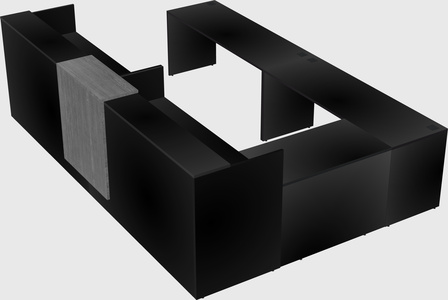 Shared one sided u-shaped reception desk