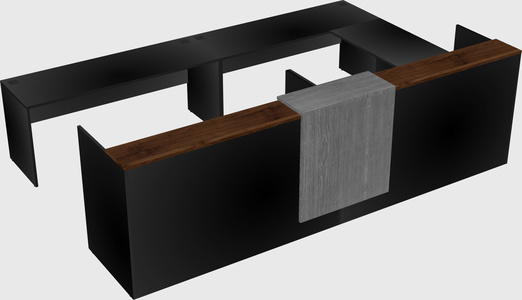 Shared one sided u-shaped reception desk