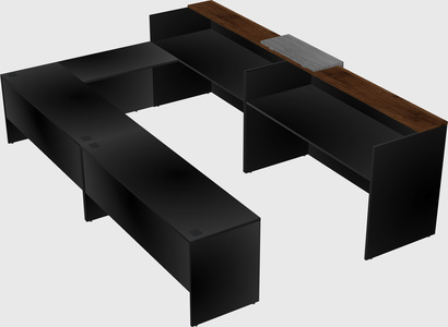 Shared one sided u-shaped reception desk
