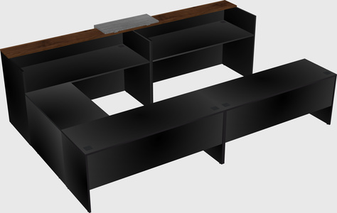 Shared one sided u-shaped reception desk