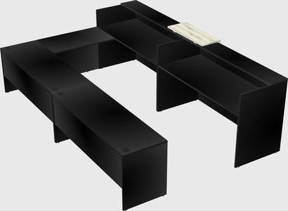 Shared one sided u-shaped reception desk