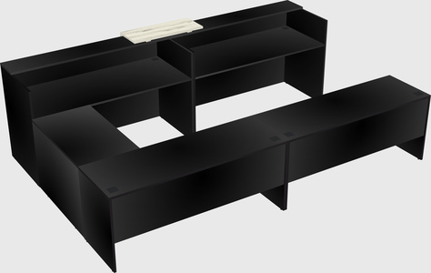 Shared one sided u-shaped reception desk