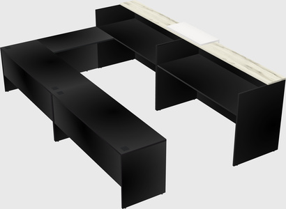 Shared one sided u-shaped reception desk