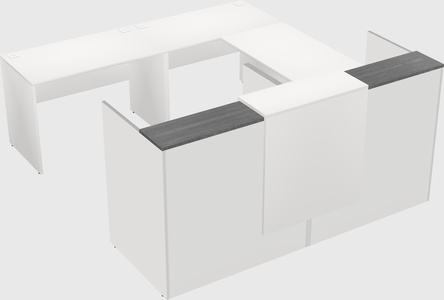 Shared one sided u-shaped reception desk