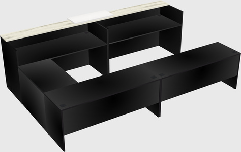 Shared one sided u-shaped reception desk