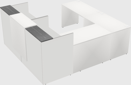 Shared one sided u-shaped reception desk