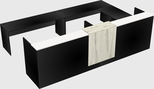 Shared one sided u-shaped reception desk