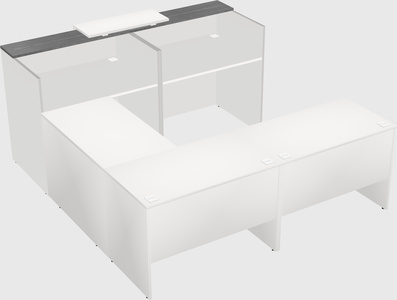 Shared one sided u-shaped reception desk