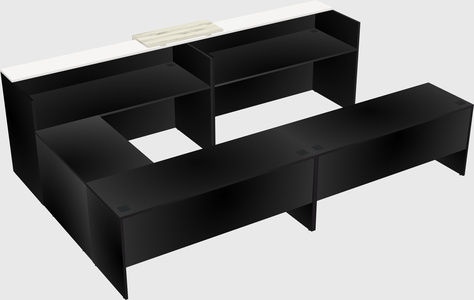 Shared one sided u-shaped reception desk