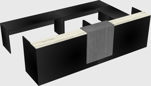 Shared one sided u-shaped reception desk
