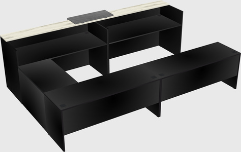 Shared one sided u-shaped reception desk