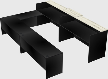 Shared one sided u-shaped reception desk
