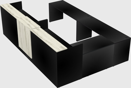 Shared one sided u-shaped reception desk