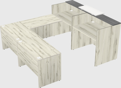 Shared one sided u-shaped reception desk