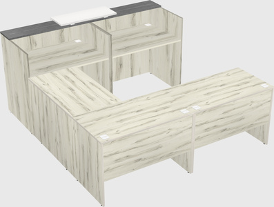 Shared one sided u-shaped reception desk