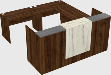 Shared one sided u-shaped reception desk