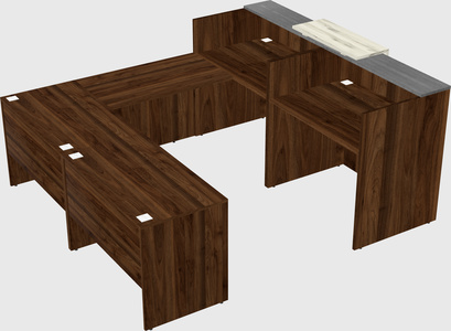 Shared one sided u-shaped reception desk