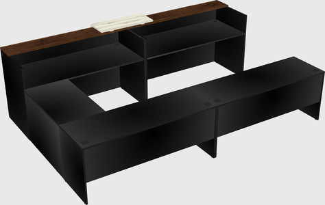 Shared one sided u-shaped reception desk