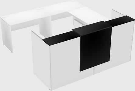 Shared one sided u-shaped reception desk