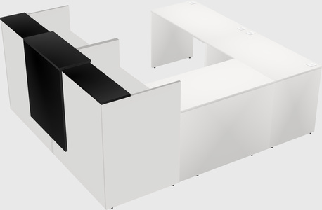 Shared one sided u-shaped reception desk