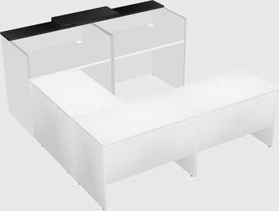 Shared one sided u-shaped reception desk