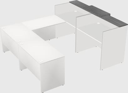 Shared one sided u-shaped reception desk