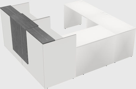 Shared one sided u-shaped reception desk