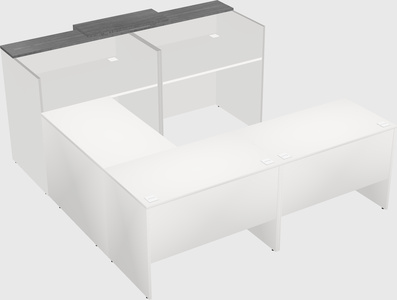 Shared one sided u-shaped reception desk