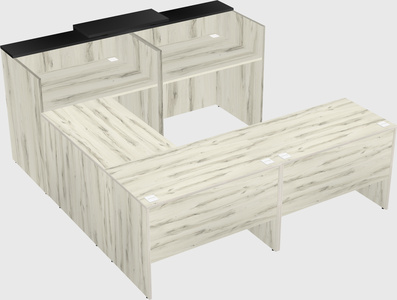 Shared one sided u-shaped reception desk