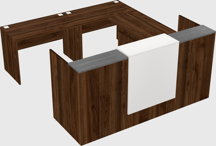 Shared one sided u-shaped reception desk