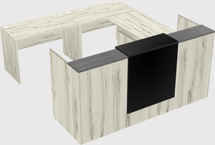 Shared one sided u-shaped reception desk