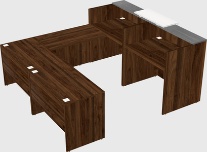 Shared one sided u-shaped reception desk