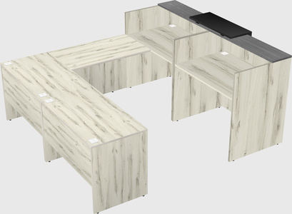 Shared one sided u-shaped reception desk